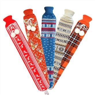 Dlouhý kryt na horkovodní láhev z umělé kožešiny