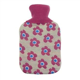 Květinový vzor Pletený kryt láhve s horkou vodou