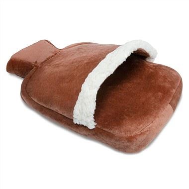 kožešina Ohřívač nohou na láhev s horkou vodou