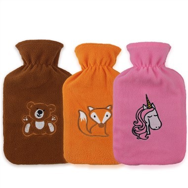 Mini fleece kryt na láhev s horkou vodou