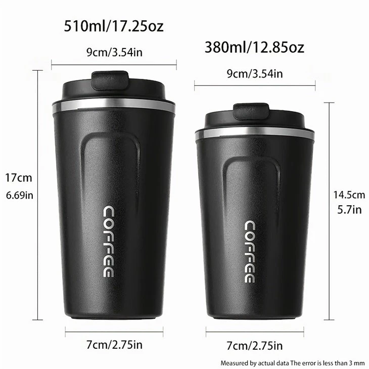 12oz 16oz Stainless Steel Travel Mug Insulated Coffee Cup high quality
