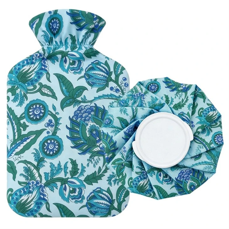 Premium Hot Water Bag Fleece Cover And Reusable Ice Packs Set